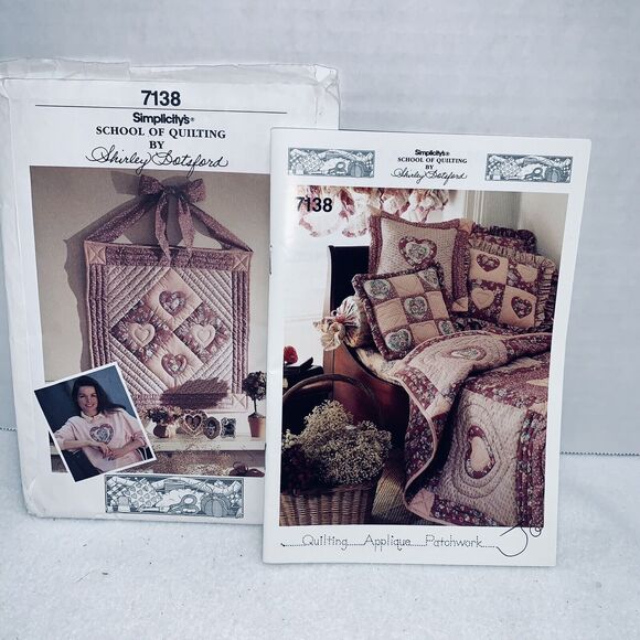 Vtg 1990 Quilting Applique Patchwork Sewing Pattern Booklet 7138 Simplicity - Picture 2 of 4